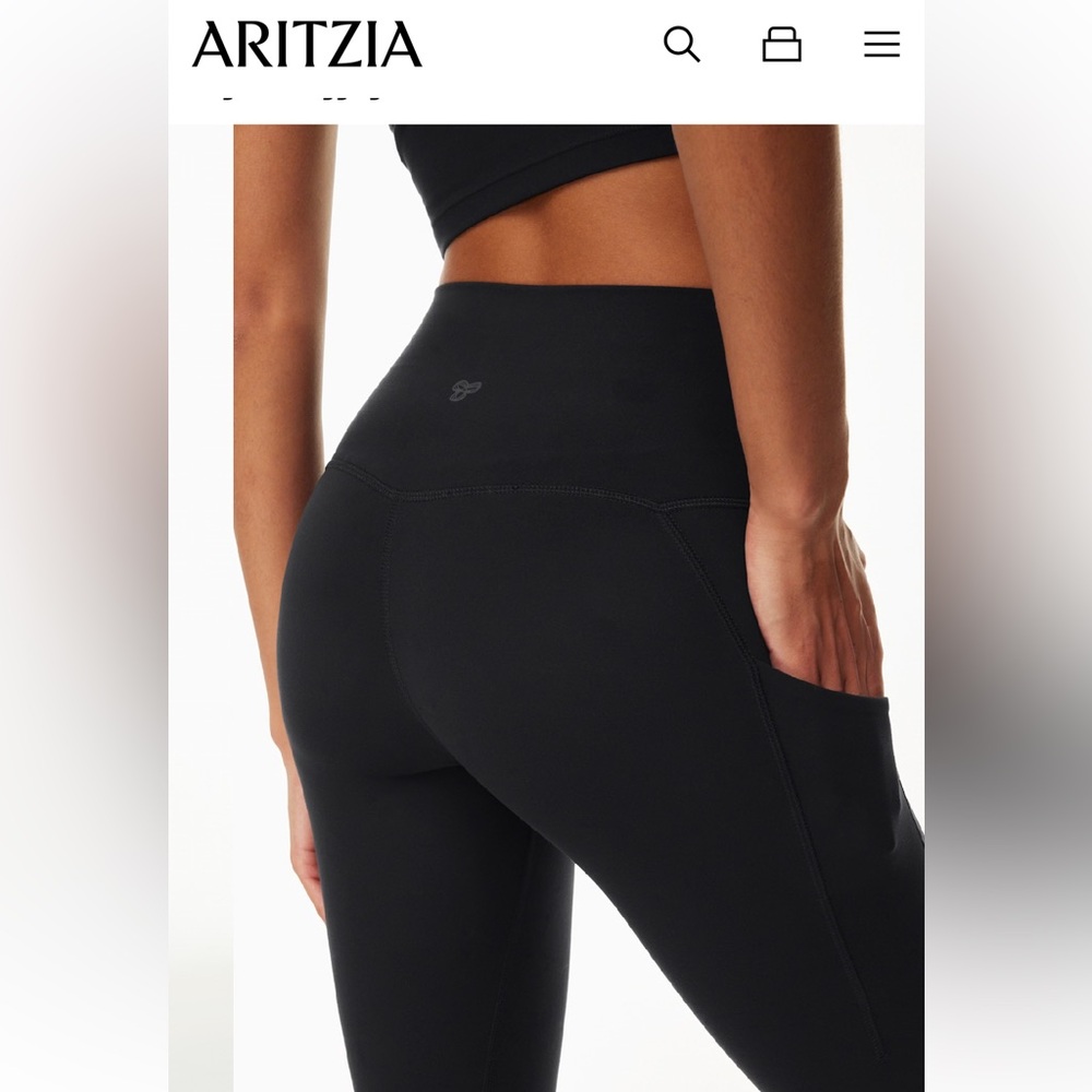 TNA ATMOSPHERE 7/8 Black High Waisted Leggings with Pockets